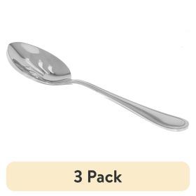 (3 pack) Stainless Steel Slotted Serving Spoon, Silver, 1-Piece