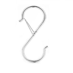 10 /100pcs Metal Hanging Hooks S Shaped Hanger Hook Hanging Heavy Duty Hooks Clasp For Kitchen Pot Shelf Home Bathroom Storage (Color: Silver, size: 50pcs)
